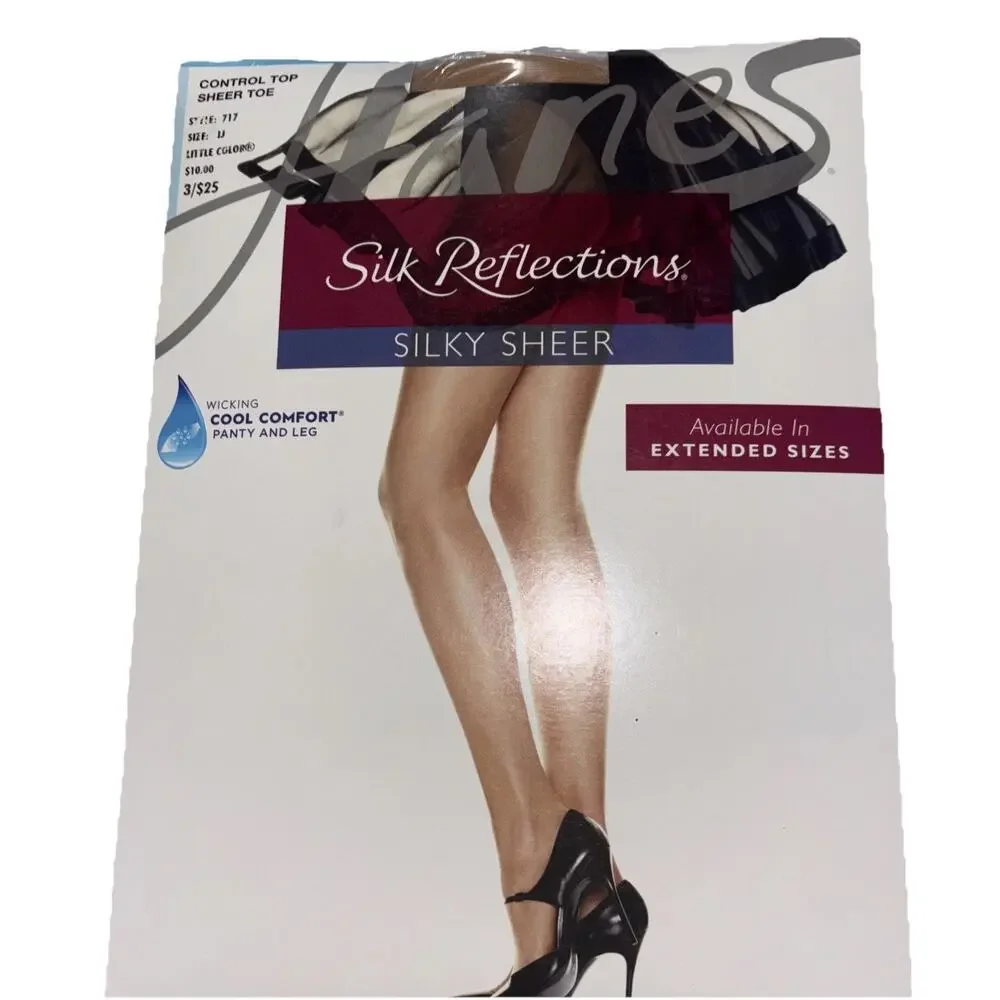 Hanes Plus Silk Reflections Silky Sheer Size AB Style 717 Mahagony
